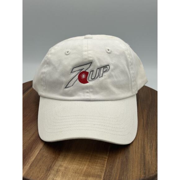 Falcon Other - 7UP Hat Cap Strap Back White Embroidered Soda Promo Advertising Mens Falcon